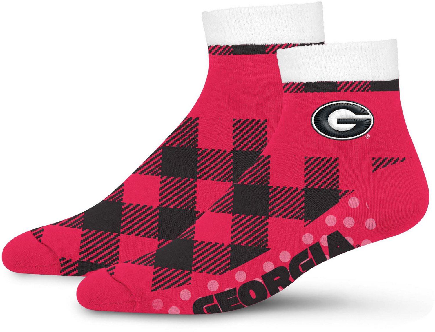 For Bare Feet University of Georgia Cozy Buff Slipper Socks