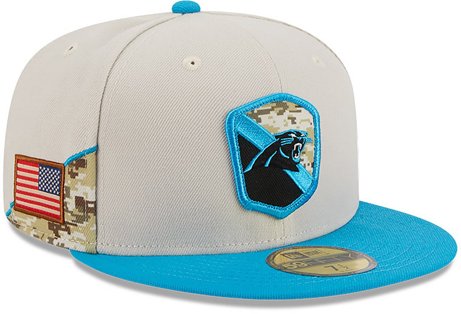 New Era Men's Carolina Panthers '23 NFL Salute to Service 59FIFTY Cap                                                            - view number 3