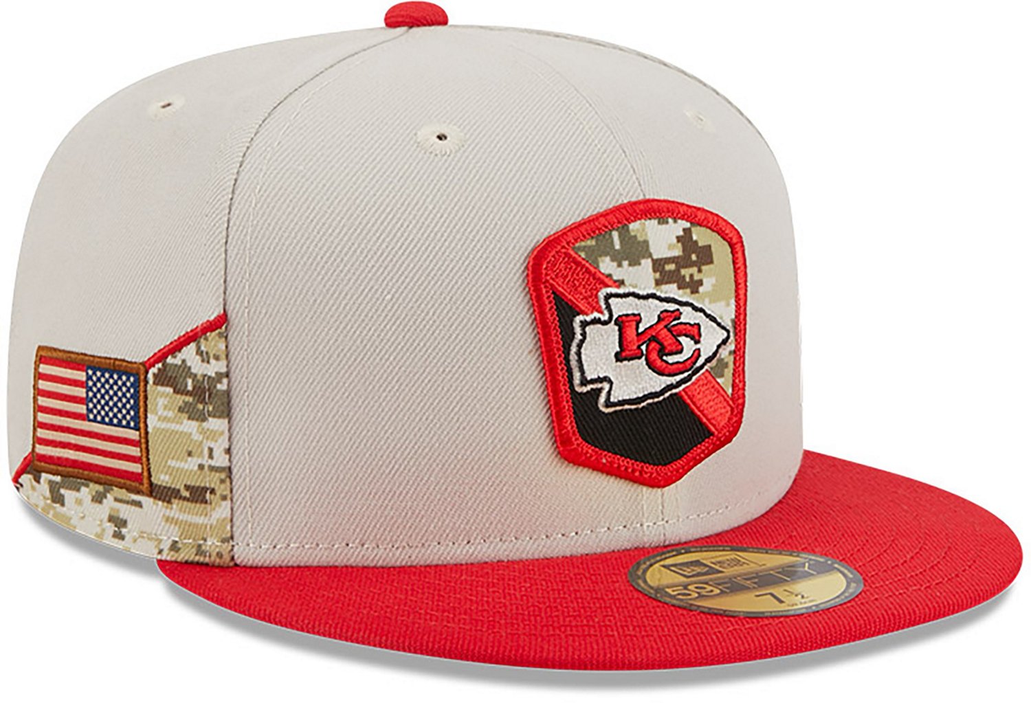 New Era Men's Kansas City Chiefs '23 NFL Salute to Service 59FIFTY Cap - view number 3