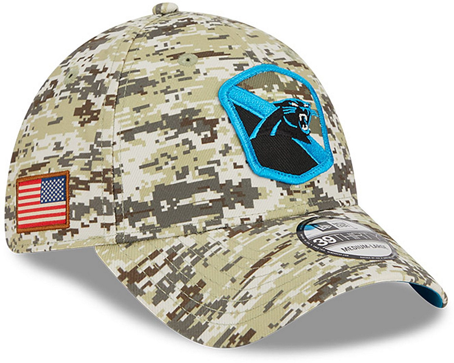 New Era Men's Carolina Panthers '23 NFL Salute to Service 39THIRTY Cap                                                           - view number 3