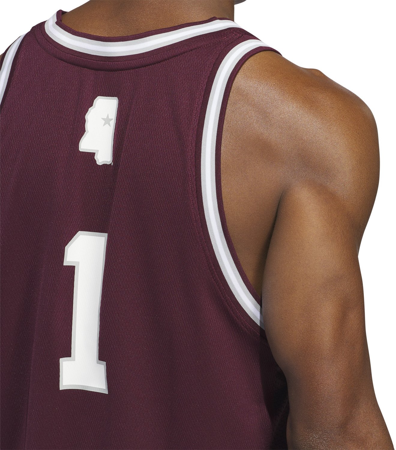 adidas Men's Mississippi State University Swingman Jersey - view number 5