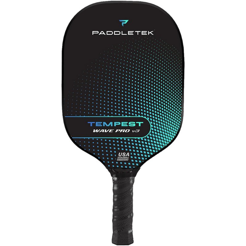 Paddletek Tempest Wave v3 Pickleball Paddle Black/Light Blue - Pickleball at Academy Sports