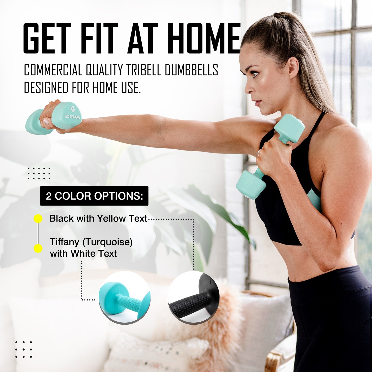 ZIVA Chic 24 lbs Dumbbell Set with Stand - view number 7