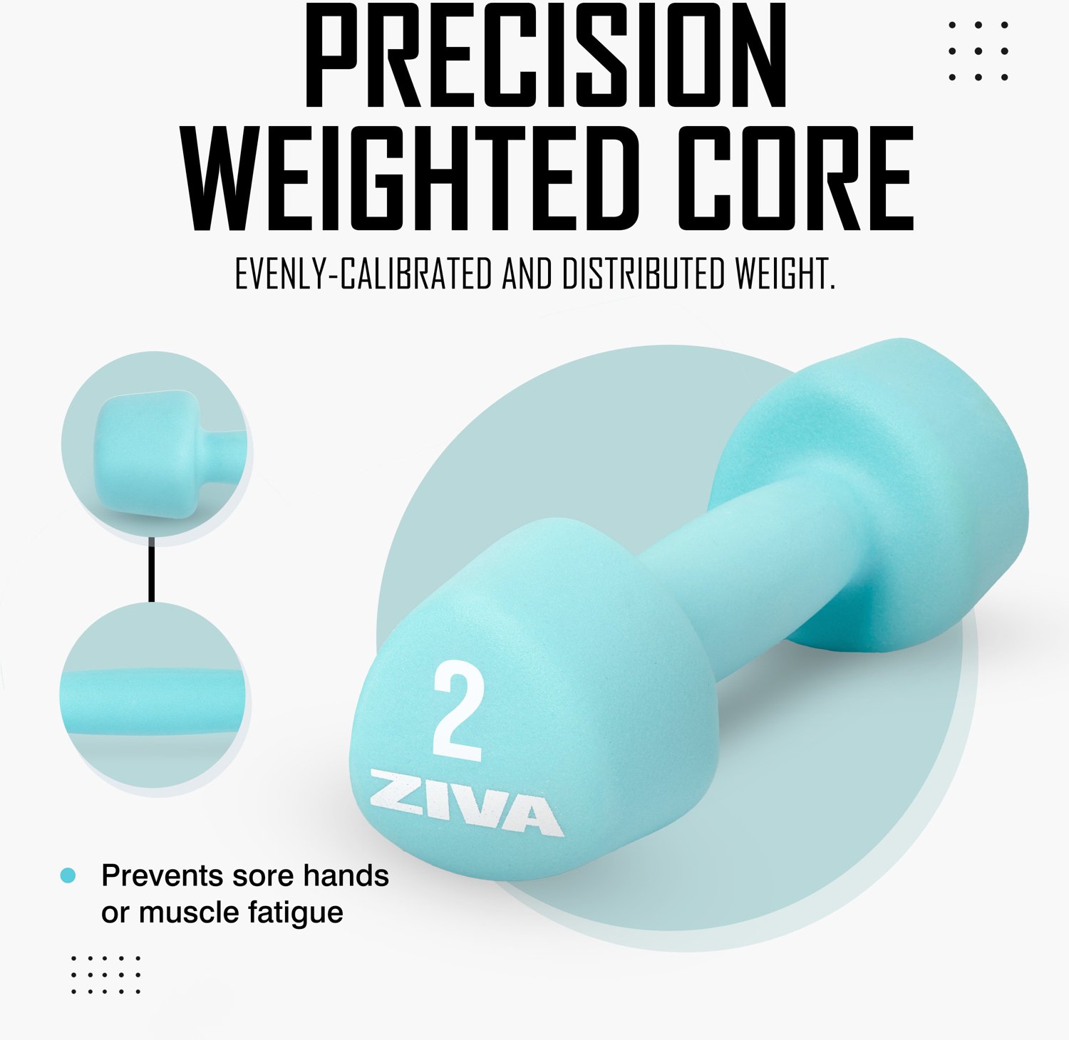 ZIVA Vinyl Tribell Dumbbells Pair                                                                                                - view number 8