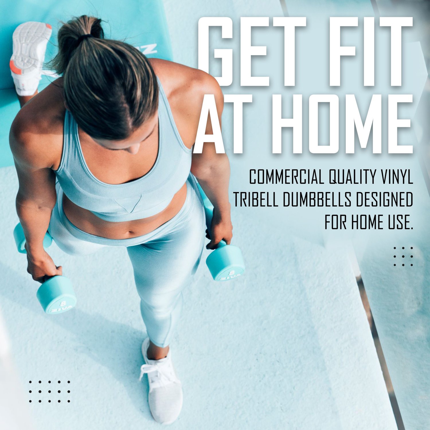 ZIVA Vinyl Tribell Dumbbells – Pair