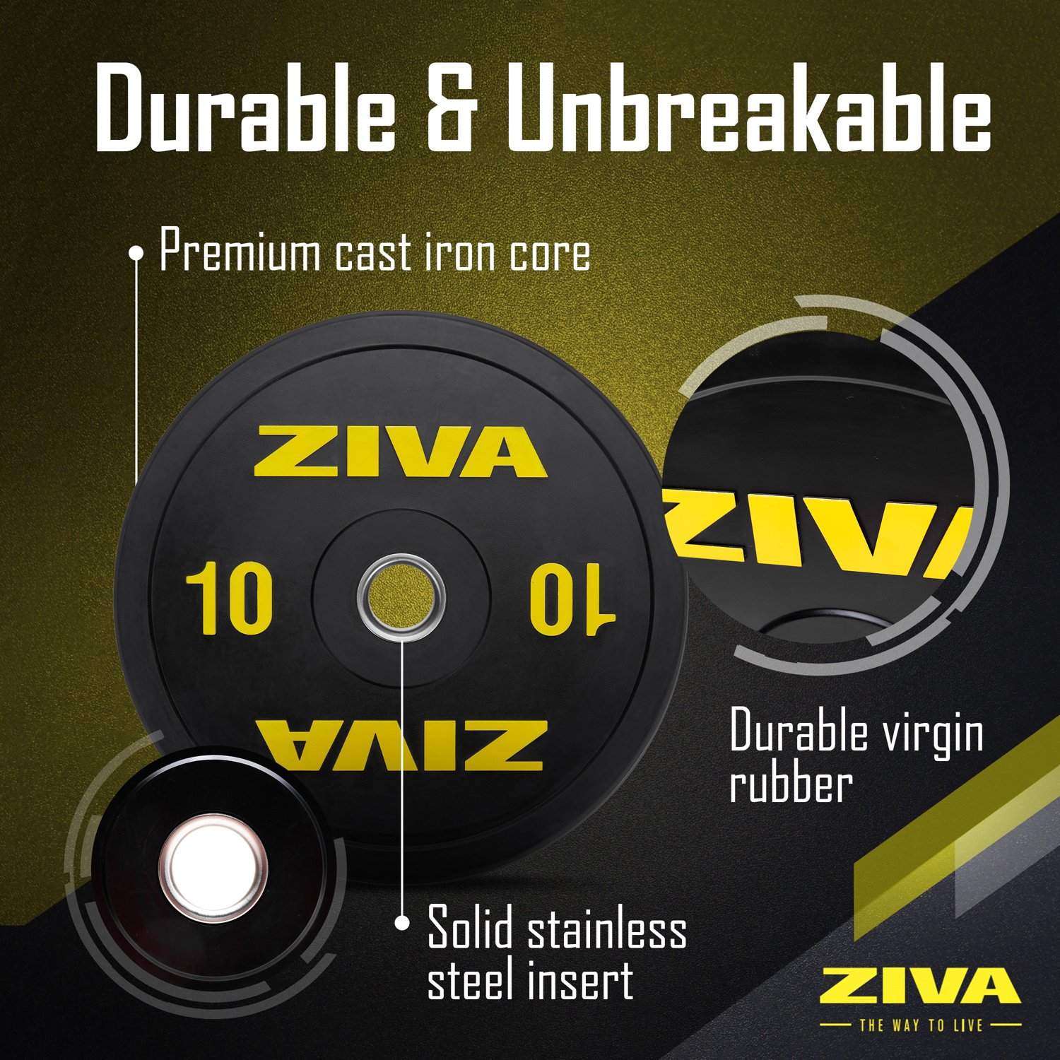 ZIVA Performance Rubber Bumper Plate – Single - view number 8