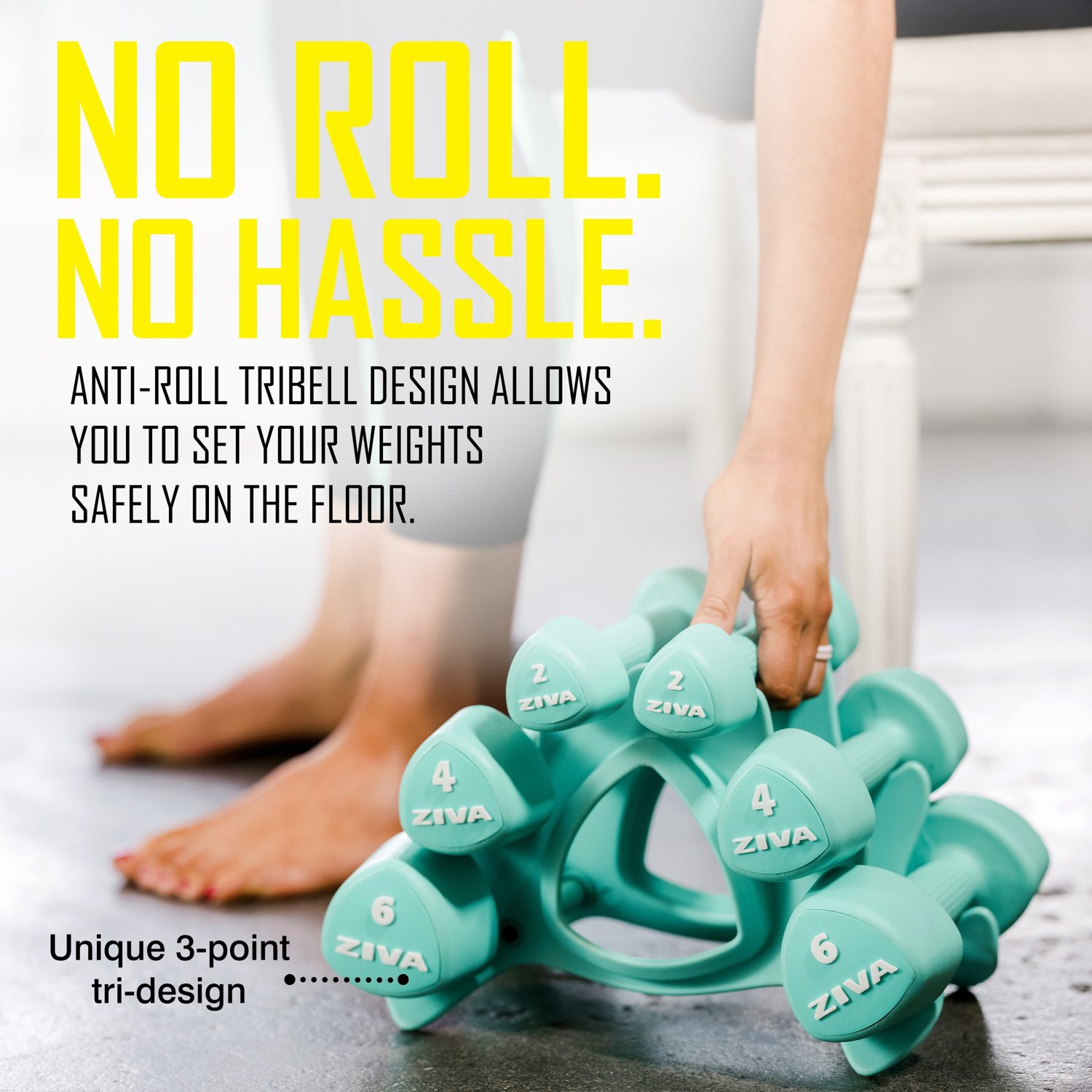 ZIVA Chic 24 lbs Dumbbell Set with Stand - view number 5