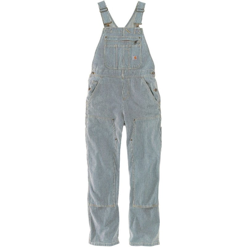 Carhartt Women's Relaxed Fit Denim Railroad Striped Bib Overall, Medium - Women's Fishing Bottoms at Academy Sports