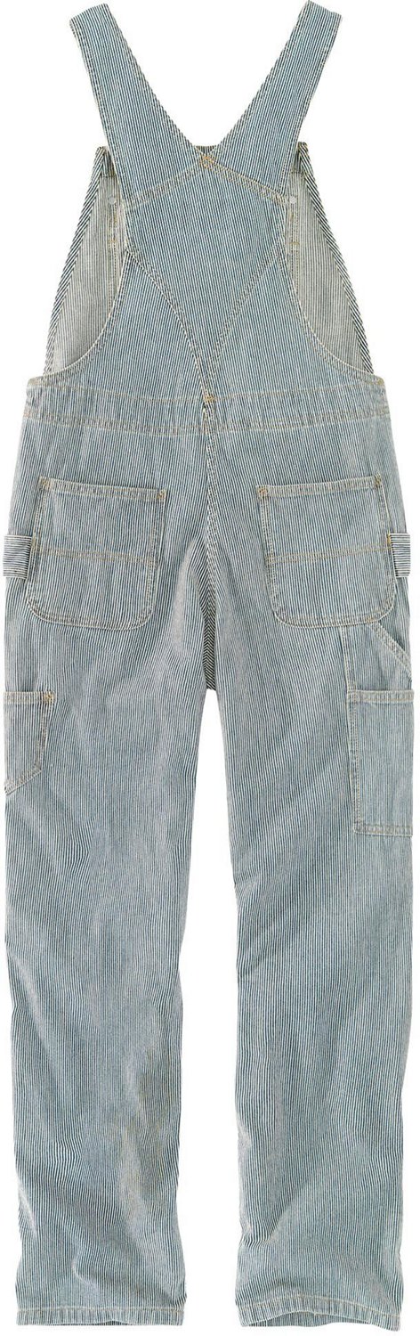 Carhartt Women's Relaxed Fit Denim Railroad Striped Bib Overall - view number 2