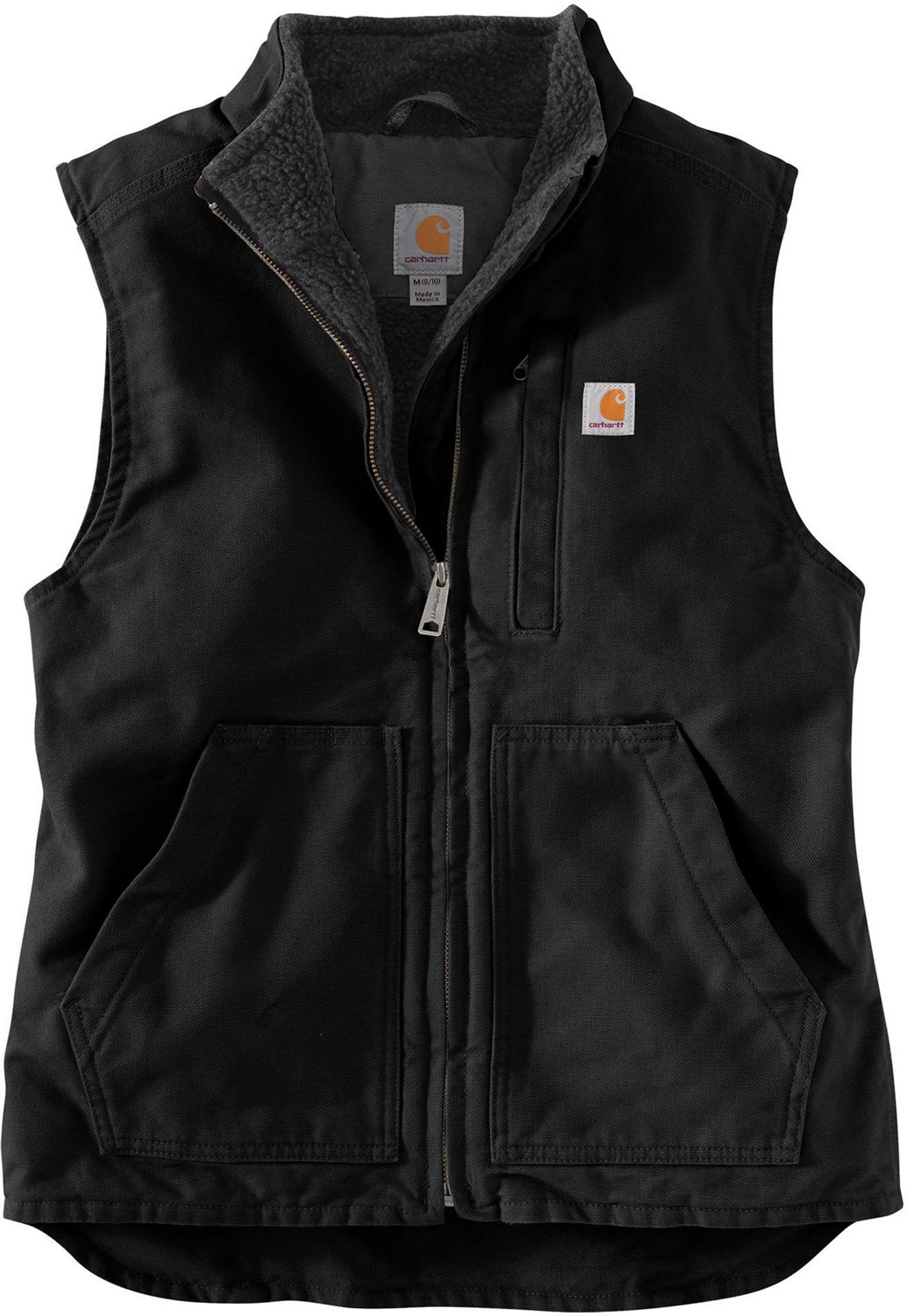 Carhartt Women s Relaxed Fit Washed Duck Lined Mock Neck Vest Academy