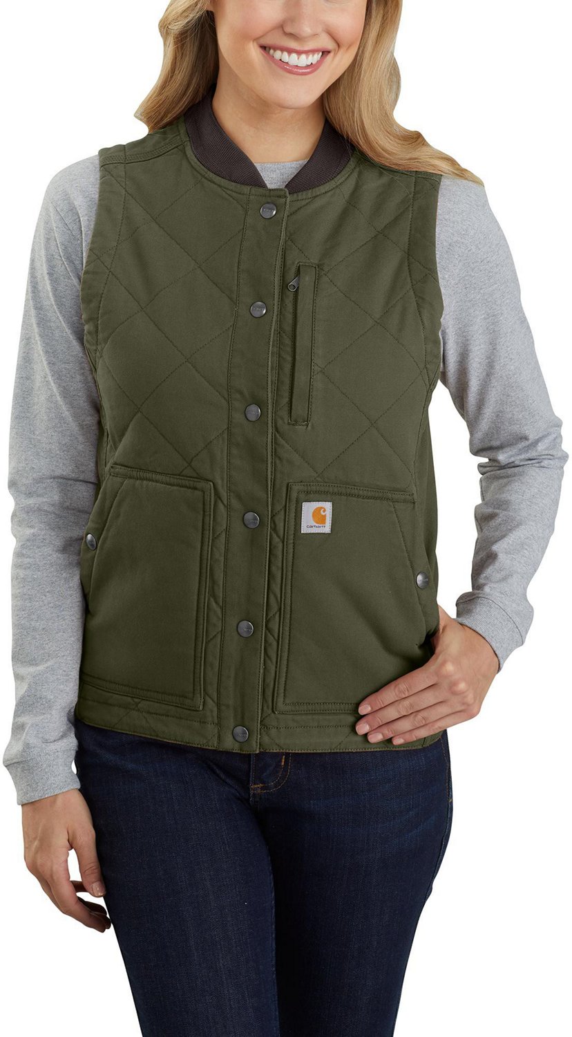 Carhartt Women's Rugged Flex Canvas Rib Collar Vest Academy