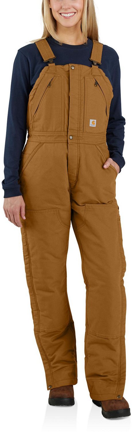 Carhartt Loose-Fit Washed Duck Insulated Biberall Coveralls for Ladies