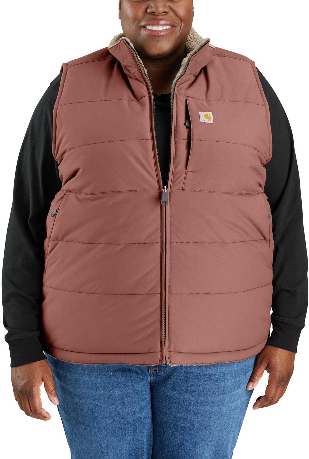 Women's carhartt store vest with hood