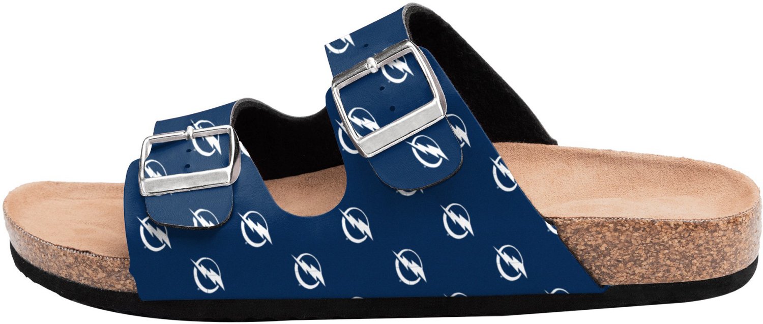 FOCO Women's Tampa Bay Lightning Mini Print Double Buckle Sandals - view number 2