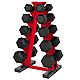CAP Barbell 150 lb Coated Hex Dumbbell Set with Red Rack                                                                         - view number 1 selected
