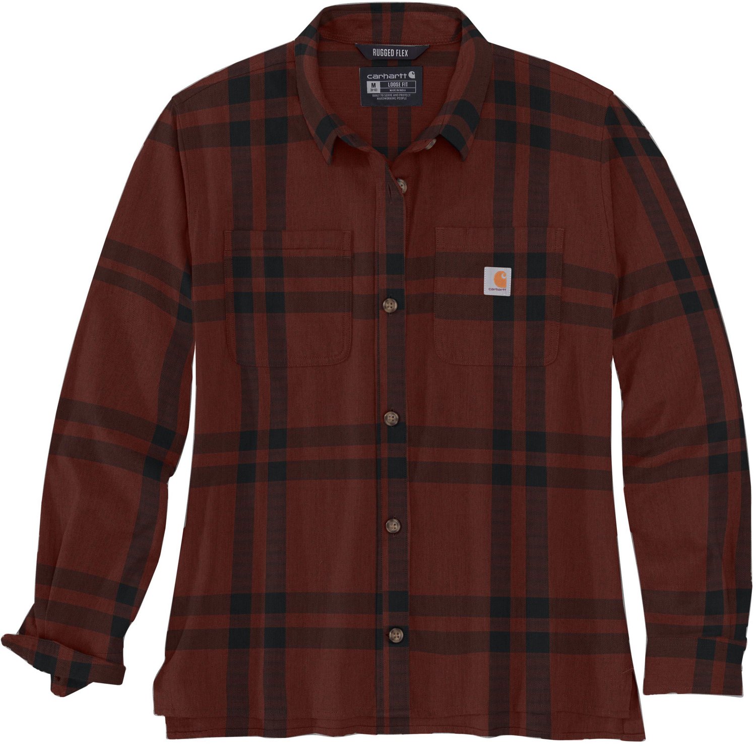 Carhartt Women's Rugged Flex Loose Fit Midweight Flannel Plus Size ...