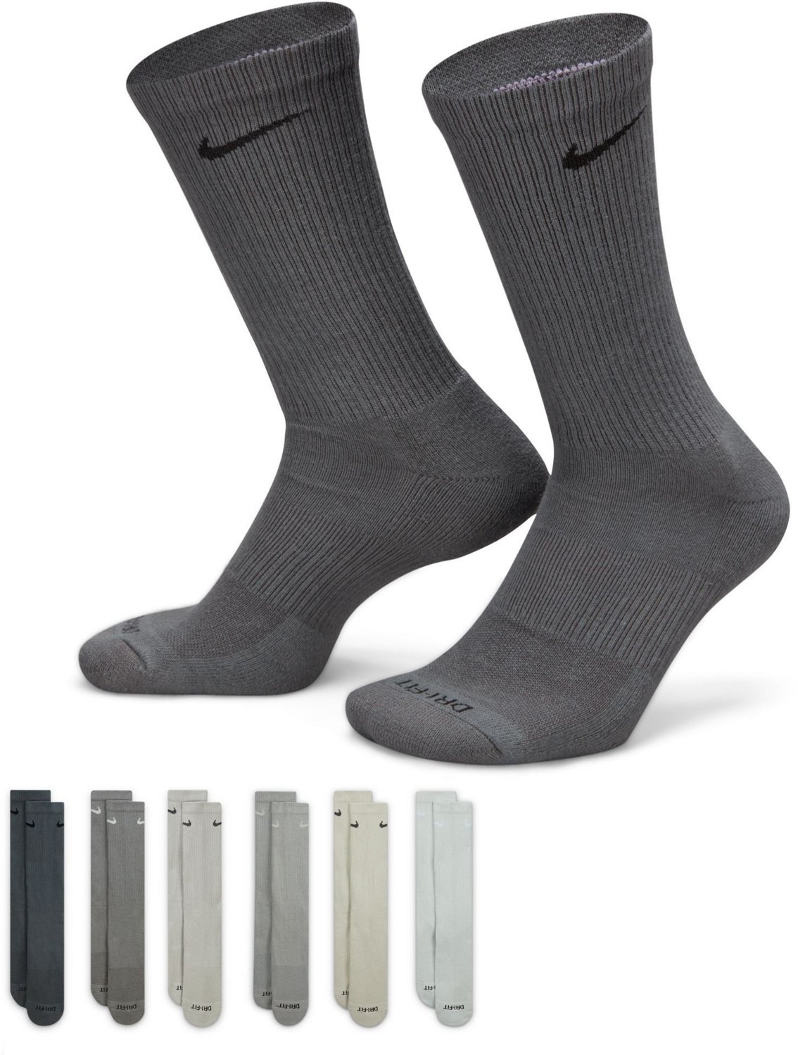 Nike men's crew socks 6 pack best sale