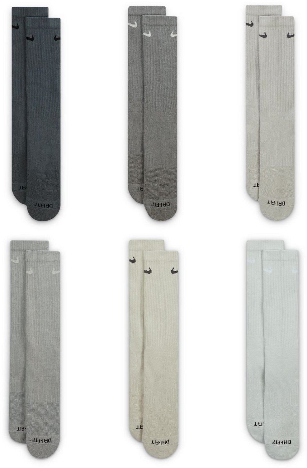 Nike Men's Everyday Plus Cushion Training Crew Socks 6 Pack - view number 2