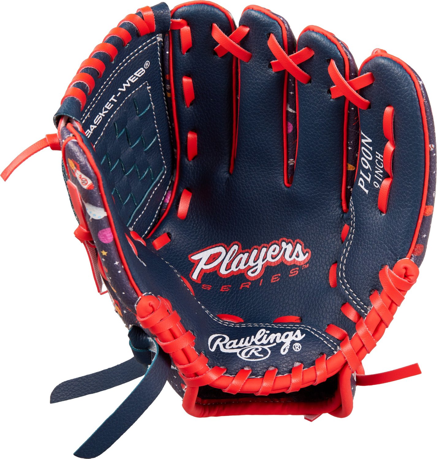 Rawlings Kids' 9 in Players Series Spaceships & Rockets T-Ball All Purpose Glove                                                 - view number 3