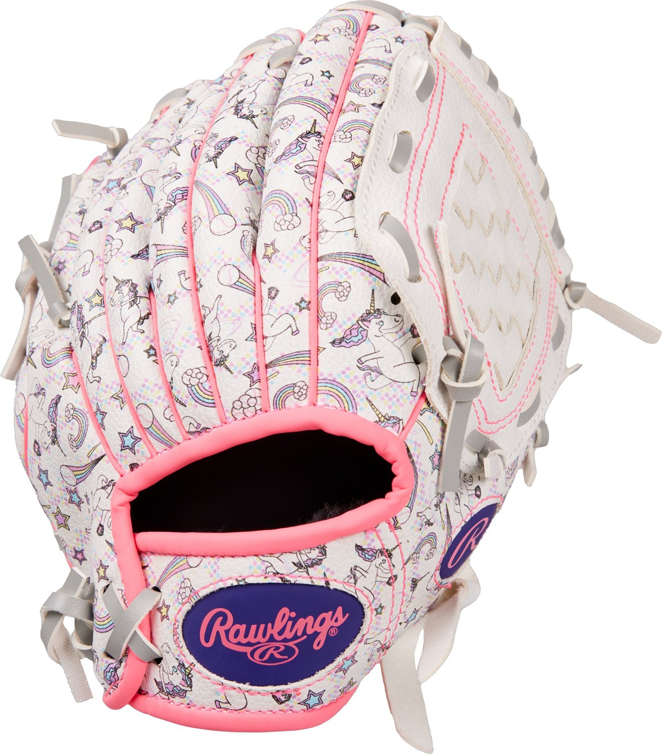 Rawlings Kids' 9 in Players Series Unicorns & Rainbows T-Ball All Purpose Glove