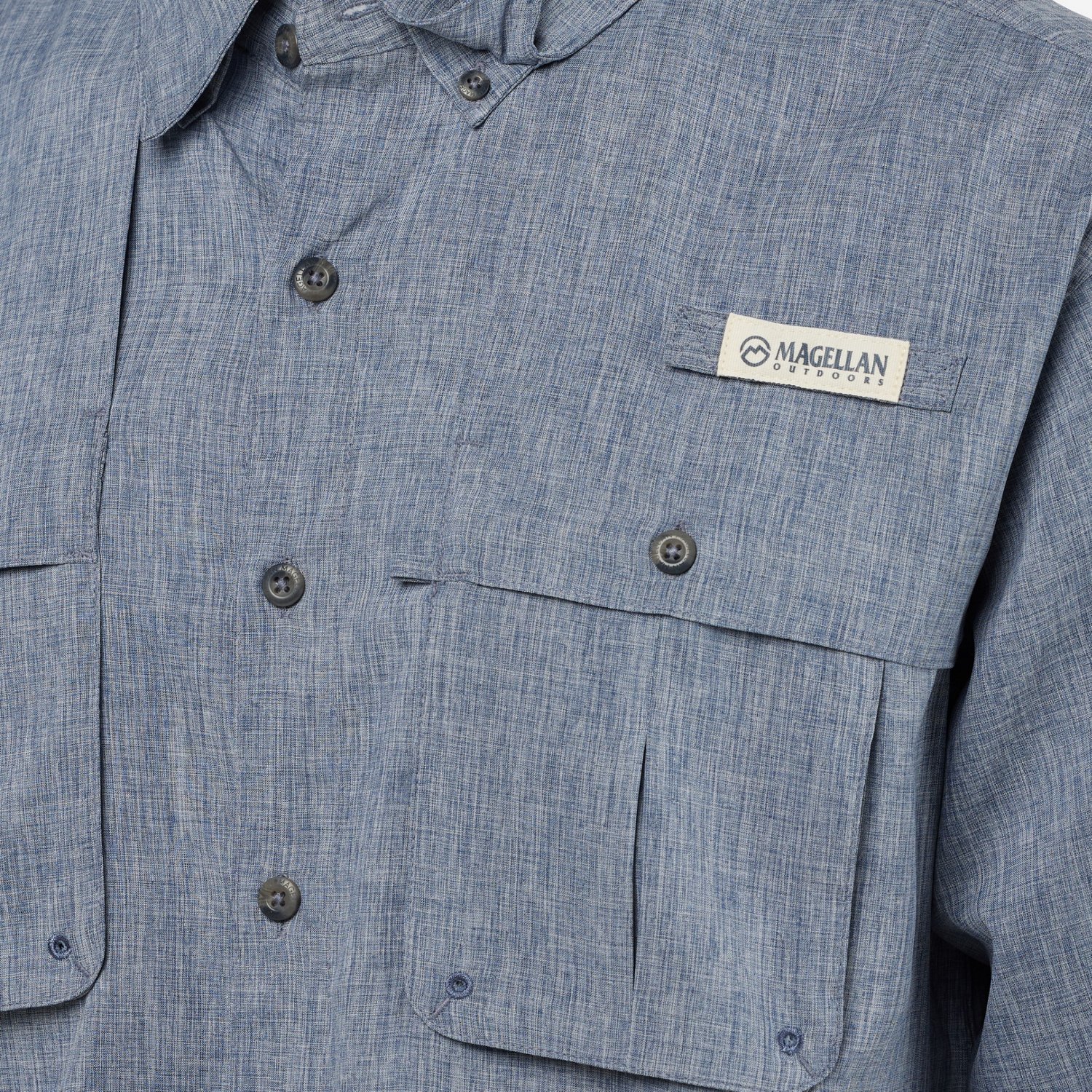 Magellan Outdoors Men's Aransas Pass Heather Short Sleeve Fishing Shirt - view number 5