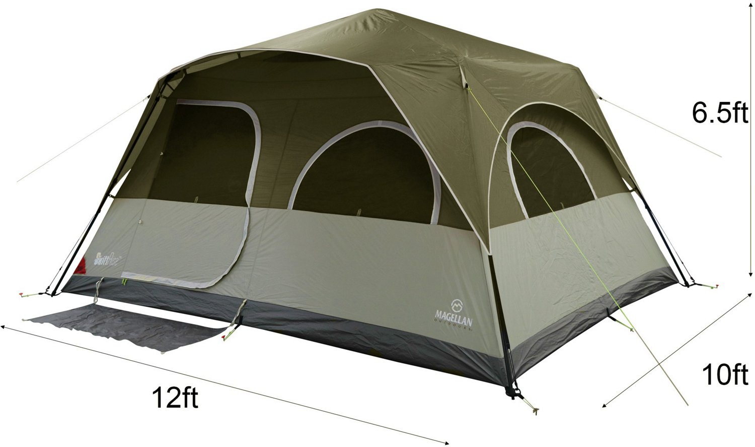 Magellan Outdoors SwiftRise 8 Person Lighted Cabin Tent Academy