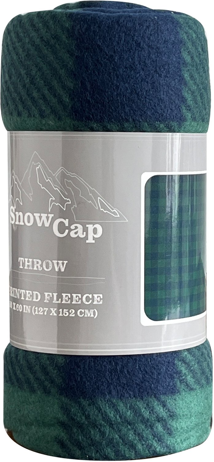 Snowcap Buffalo Check 140gsm Printed Fleece Throw Blanket - view number 2