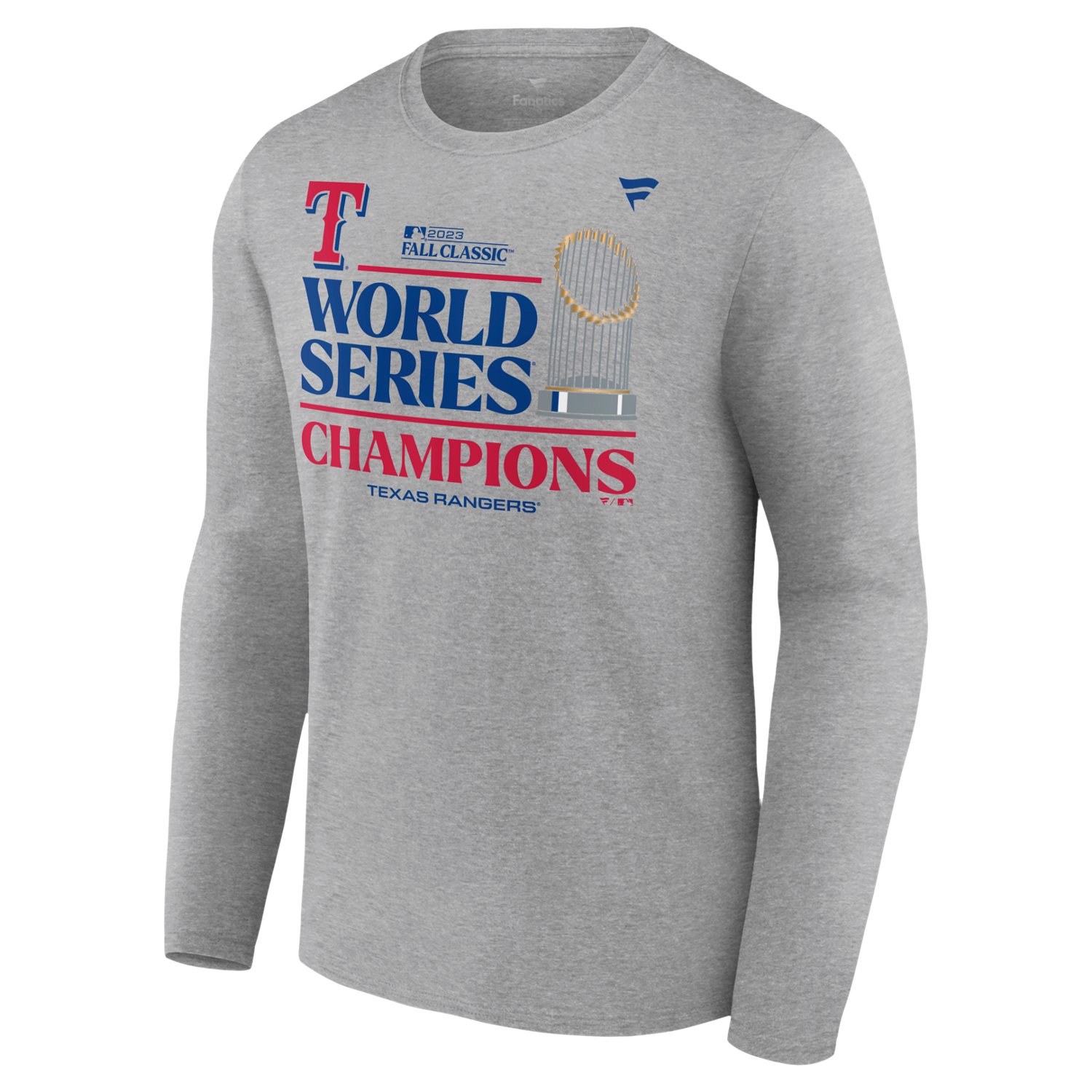 Fanatics Men s Rangers 2023 MLB World Series Champs Locker Room Long Sleeve T Shirt Academy