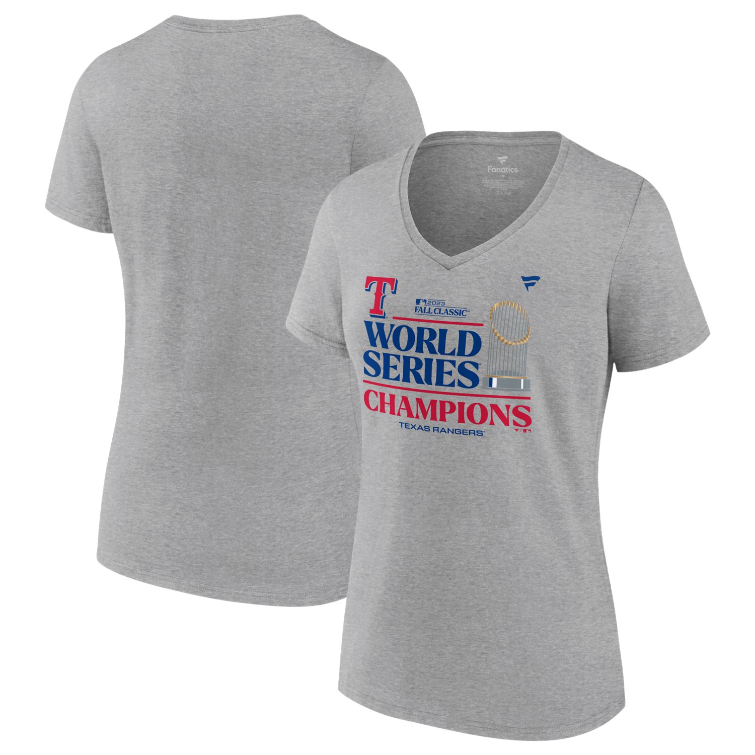 Fanatics Women's Rangers 2023 MLB World Series Champs Locker Room Short Sleeve T-Shirt - view number 3