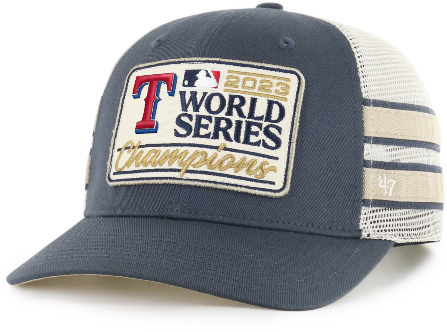 '47 Rangers 2023 MLB World Series Champs Sidestripe Trucker Cap Academy