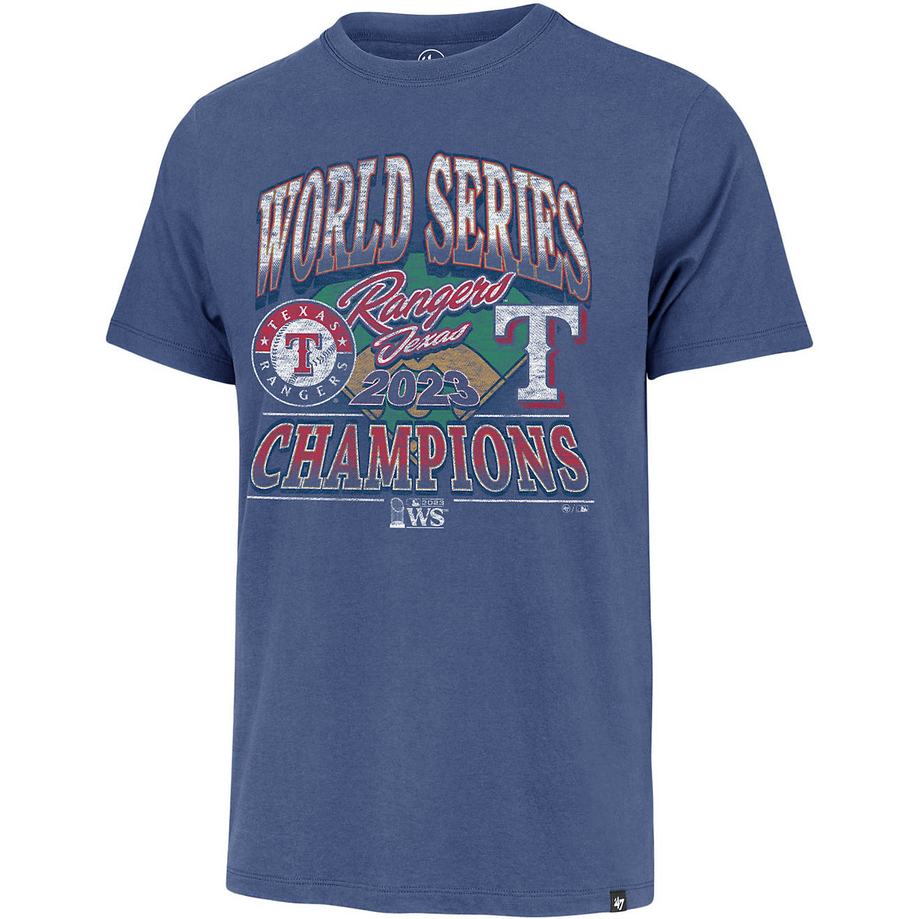 '47 Men's Rangers 2023 MLB World Series Champs Diamond Franklin Short Sleeve T-Shirt                                             - view number 1