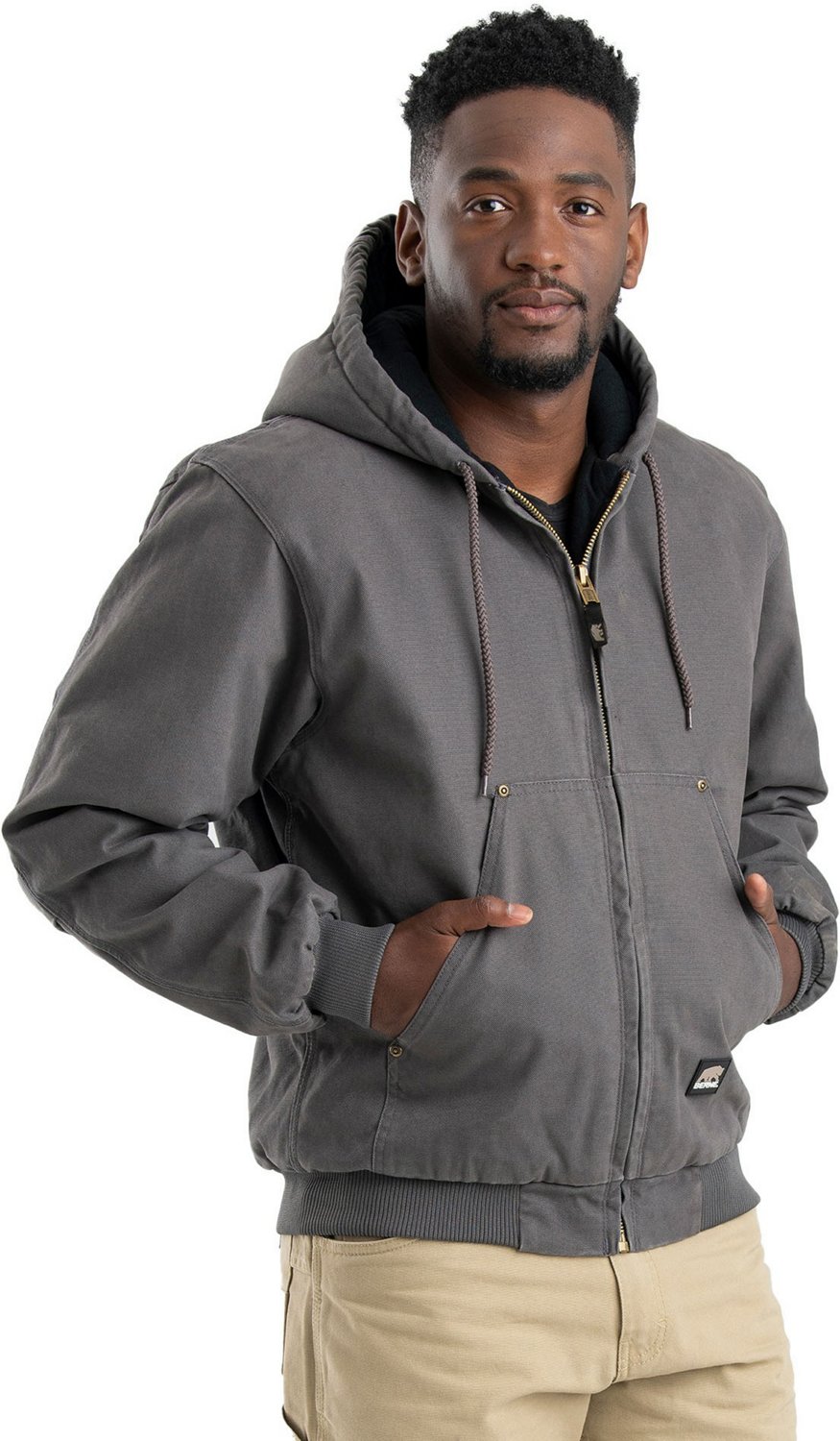 Berne Men's Highland Washed Hooded Jacket - view number 3