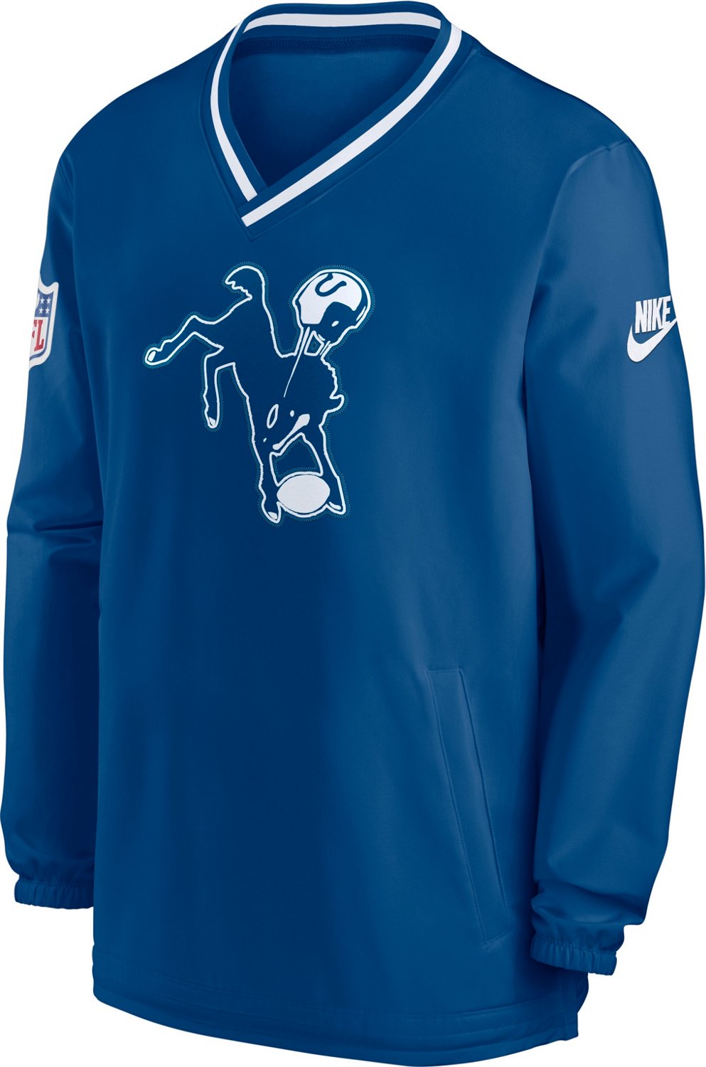 Nike Men's Indianapolis Colts Alt Long Sleeve V-neck Windbreaker