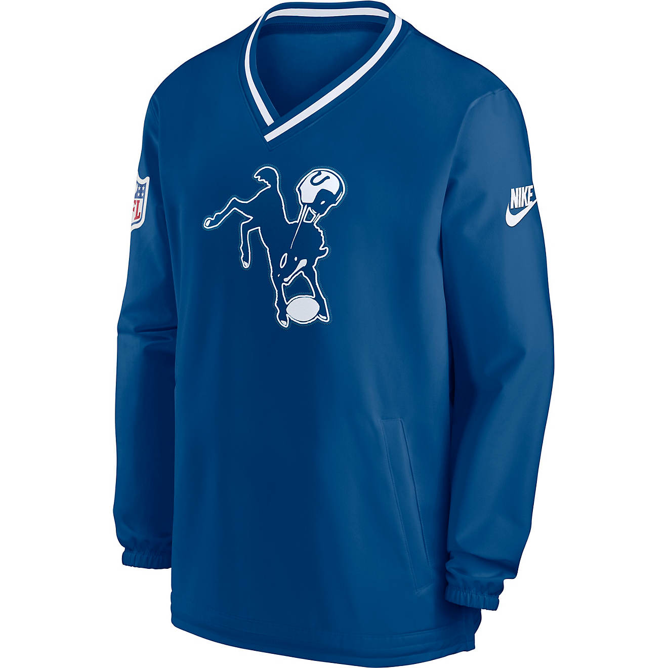 Nike Men's Indianapolis Colts Alt Long Sleeve V-neck Windbreaker | Academy