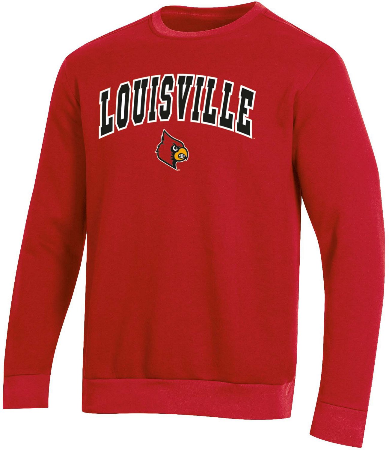 Champion Men's University of Louisville Applique Fleece Crew Sweatshirt