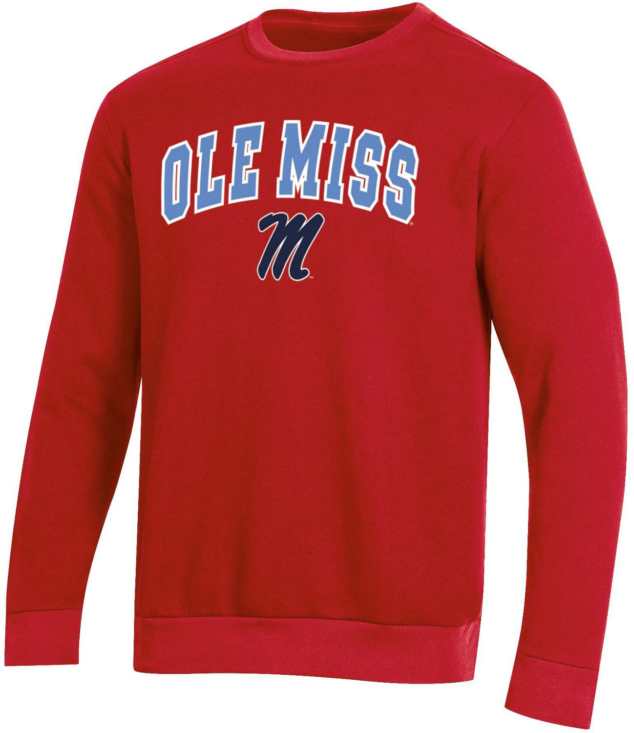 Champion Men's University of Mississippi Applique Fleece Crew Sweatshirt