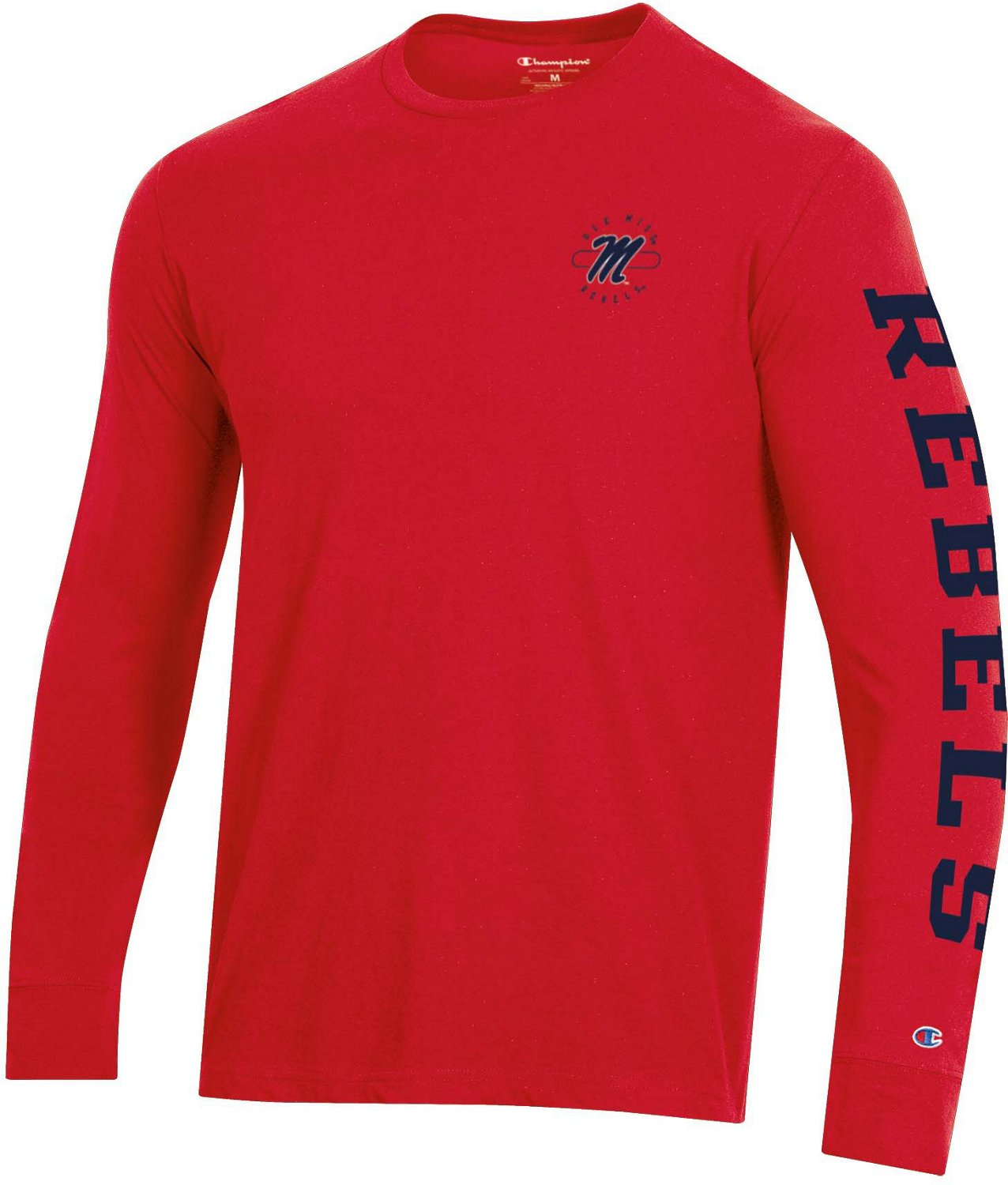 Champion Men's University of Mississippi Circle Long Sleeve T-shir - view number 2