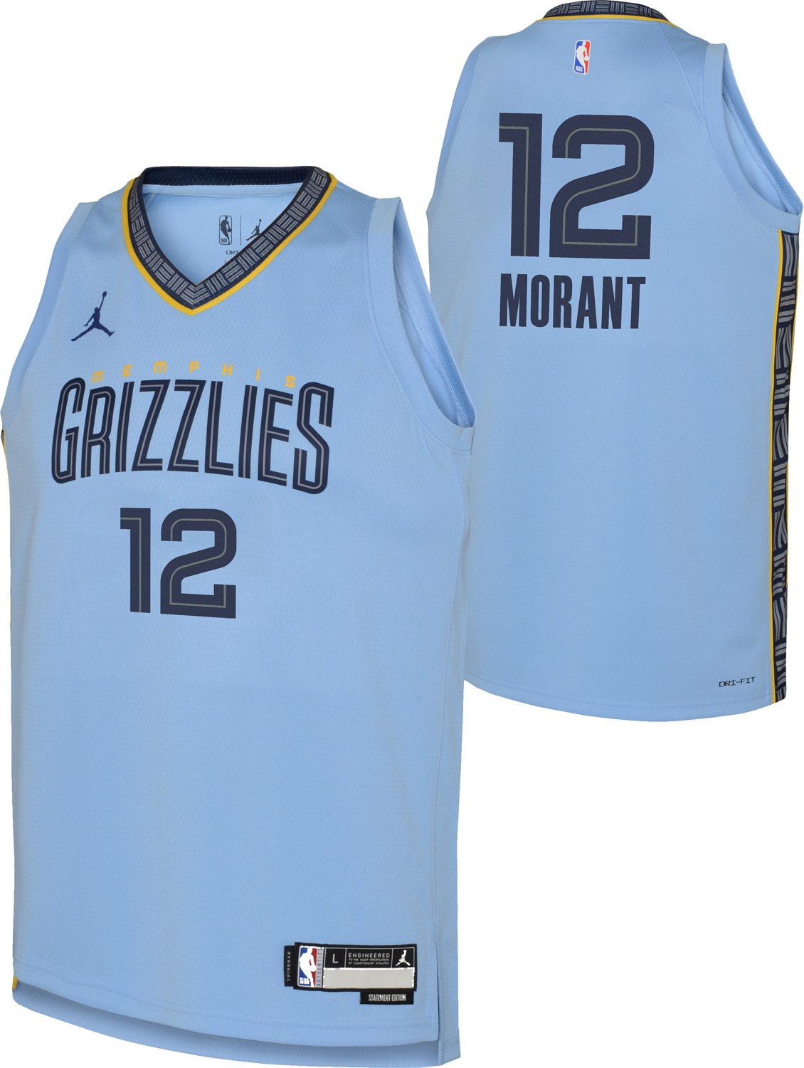 Nike Youth Memphis Grizzlies Morant Statement Swingman Jersey - view number 3