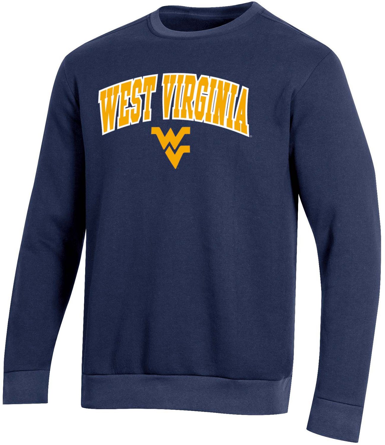 Champion Men's West Virginia University Applique Fleece Crew Sweatshirt