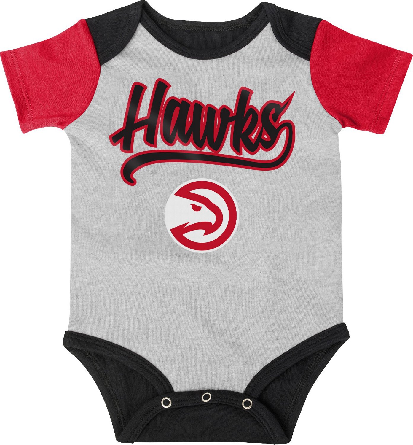 Outerstuff Infants' Atlanta Hawks Buzzer Beater Creeper, Hat and Bootie Set - view number 2