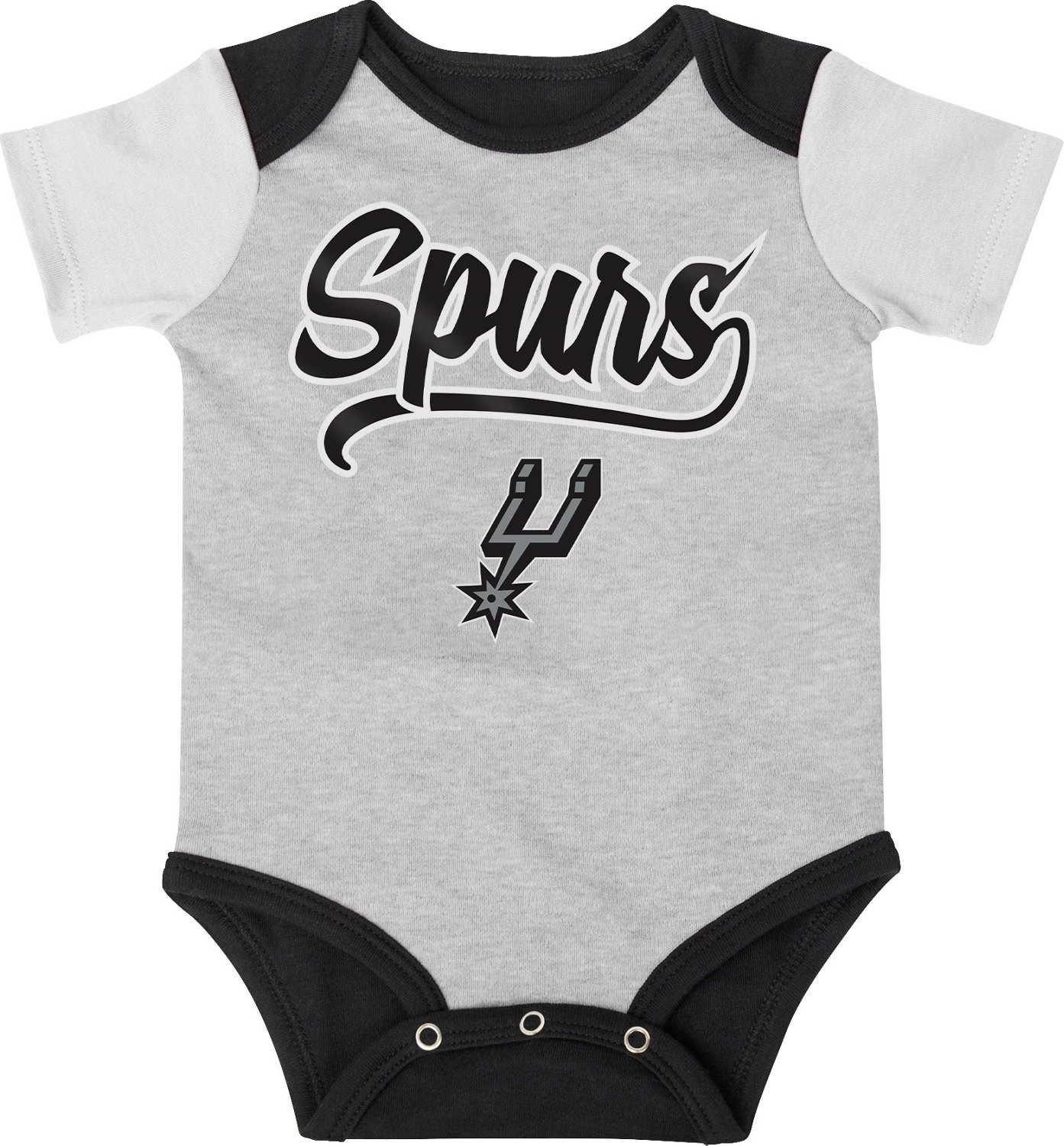 Outerstuff Infants' San Antonio Spurs Buzzer Beater Creeper, Hat and Bootie Set - view number 2