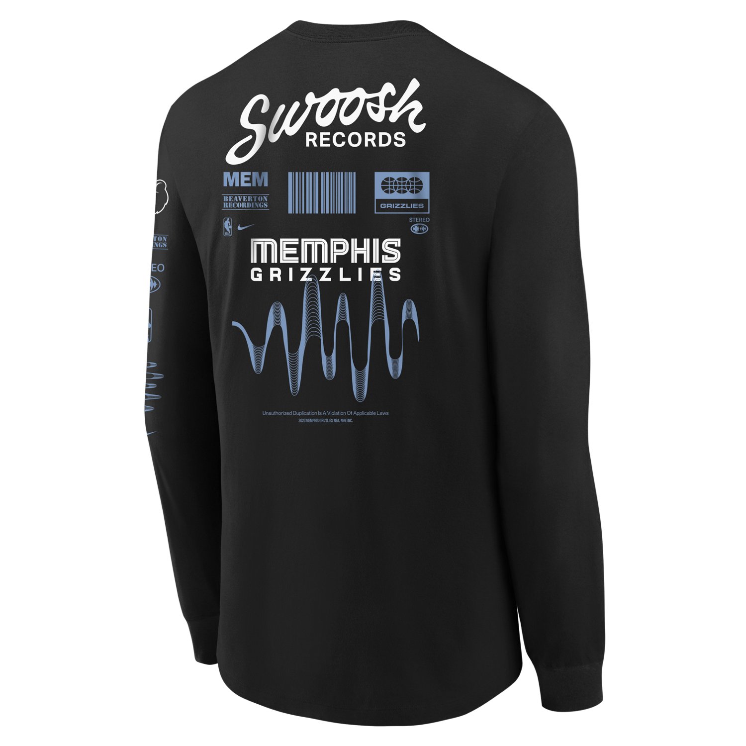 Nike Youth Memphis Grizzlies Essential Fade Long Sleeve Tshirt Academy