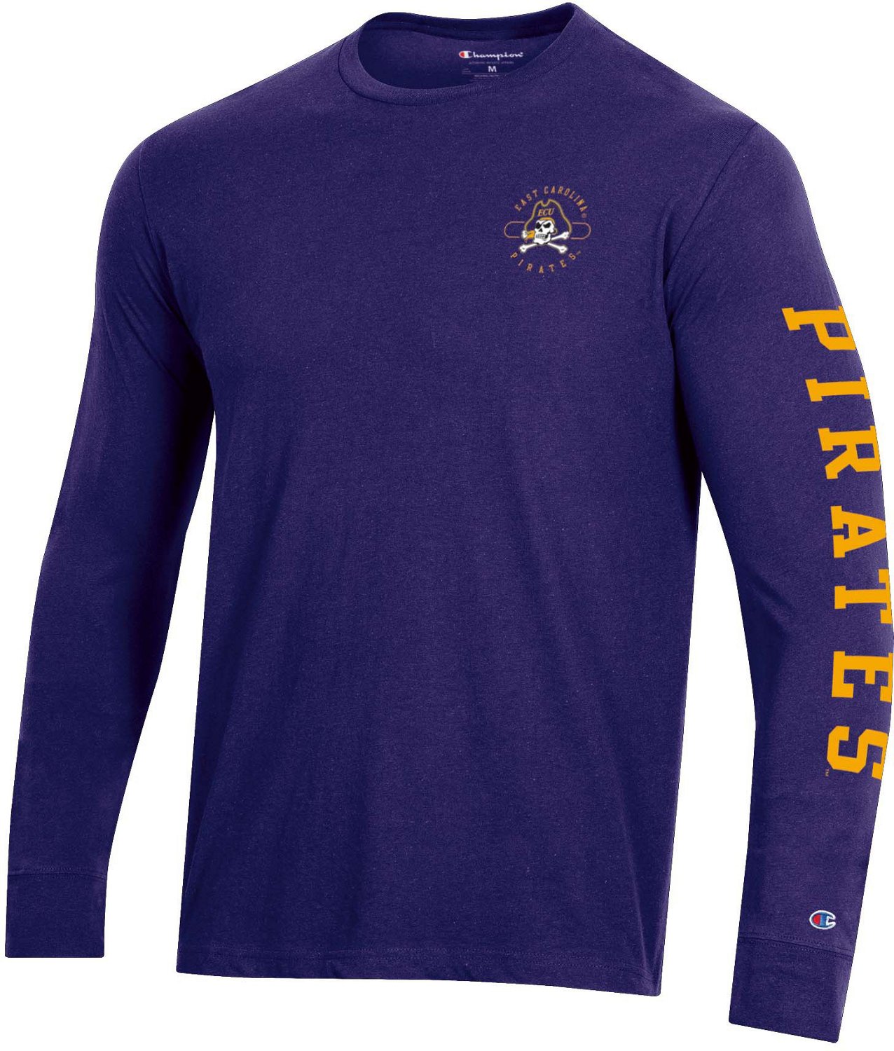 Champion Men's East Carolina University Circle Long Sleeve T-shirt - view number 2
