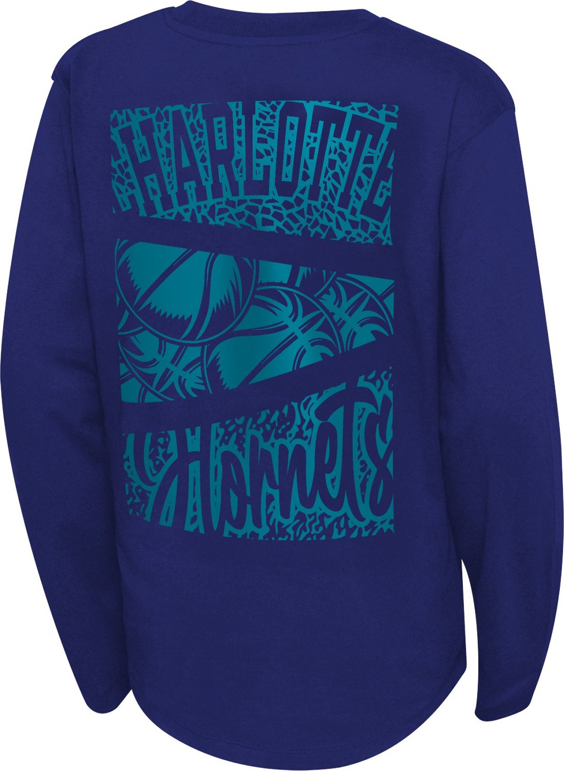 Outerstuff Boys' 4-7 Charlotte Hornets Posterize Long Sleeve T-shirt - view number 2