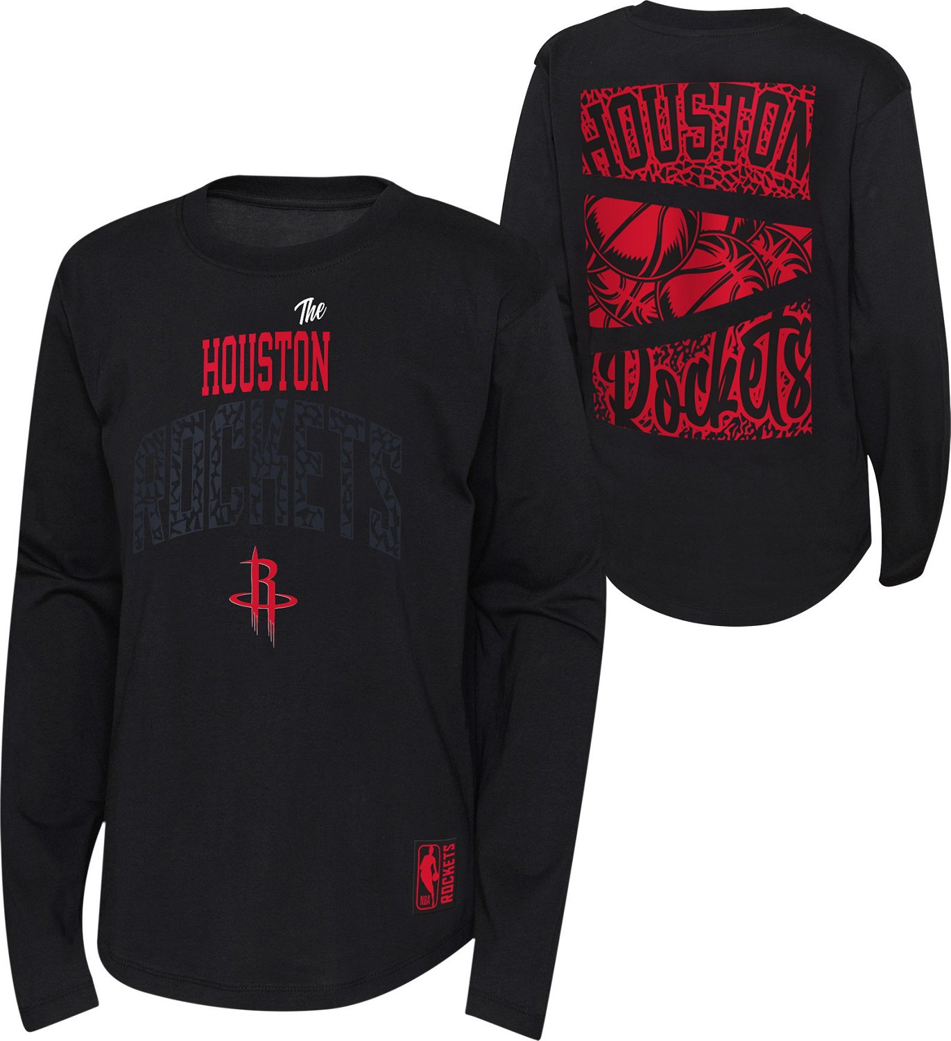 Outerstuff Boys' 4-7 Houston Rockets Posterize Long Sleeve T-shirt - view number 3