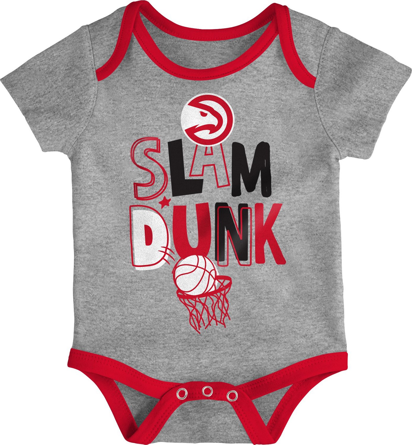 Outerstuff Infants' Atlanta Hawks Slam Dunk Short Sleeve Creeper Set 3-Pack - view number 4
