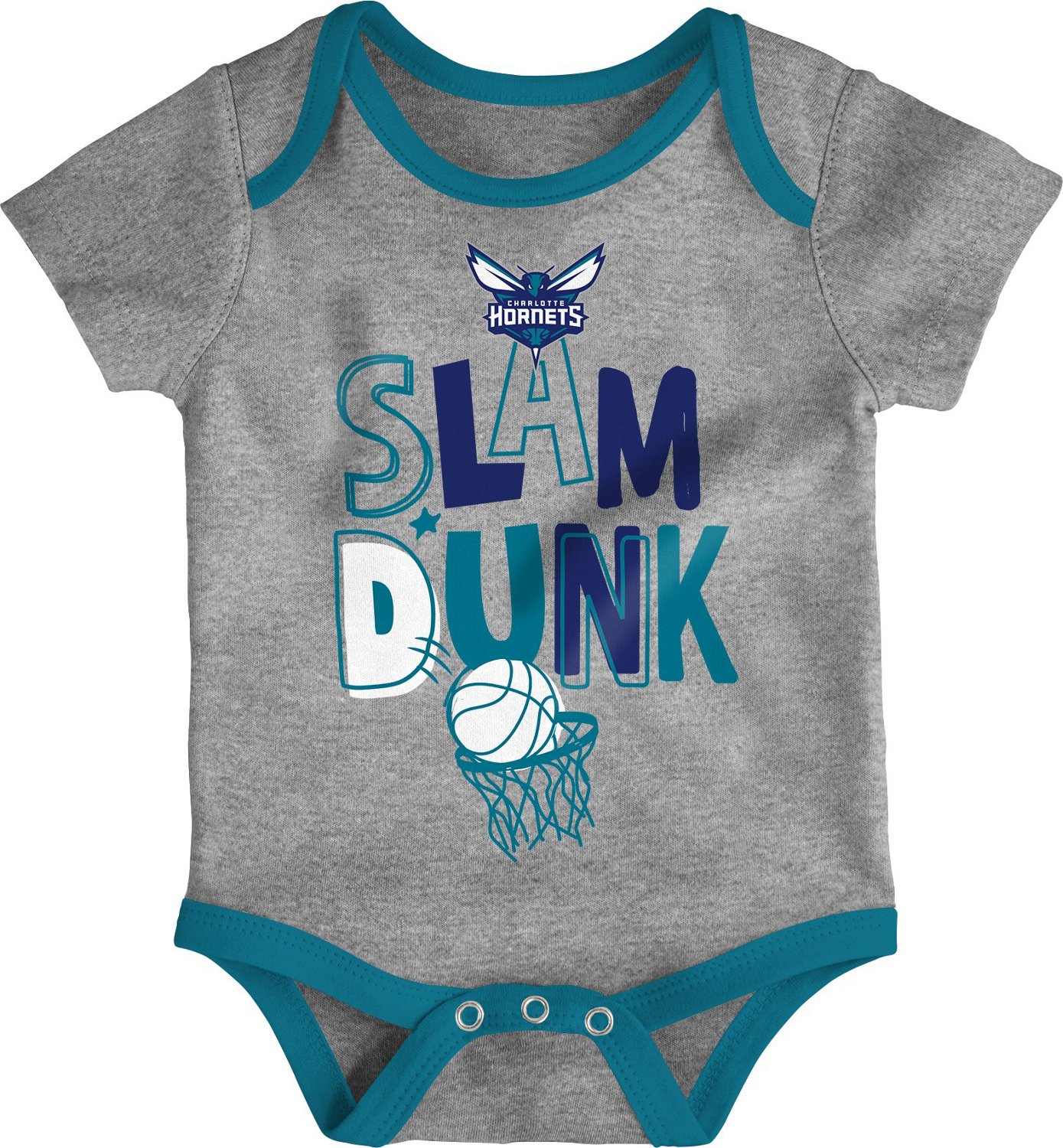 Outerstuff Infants' Charlotte Hornets Slam Dunk Short Sleeve Creeper Set 3-Pack - view number 4