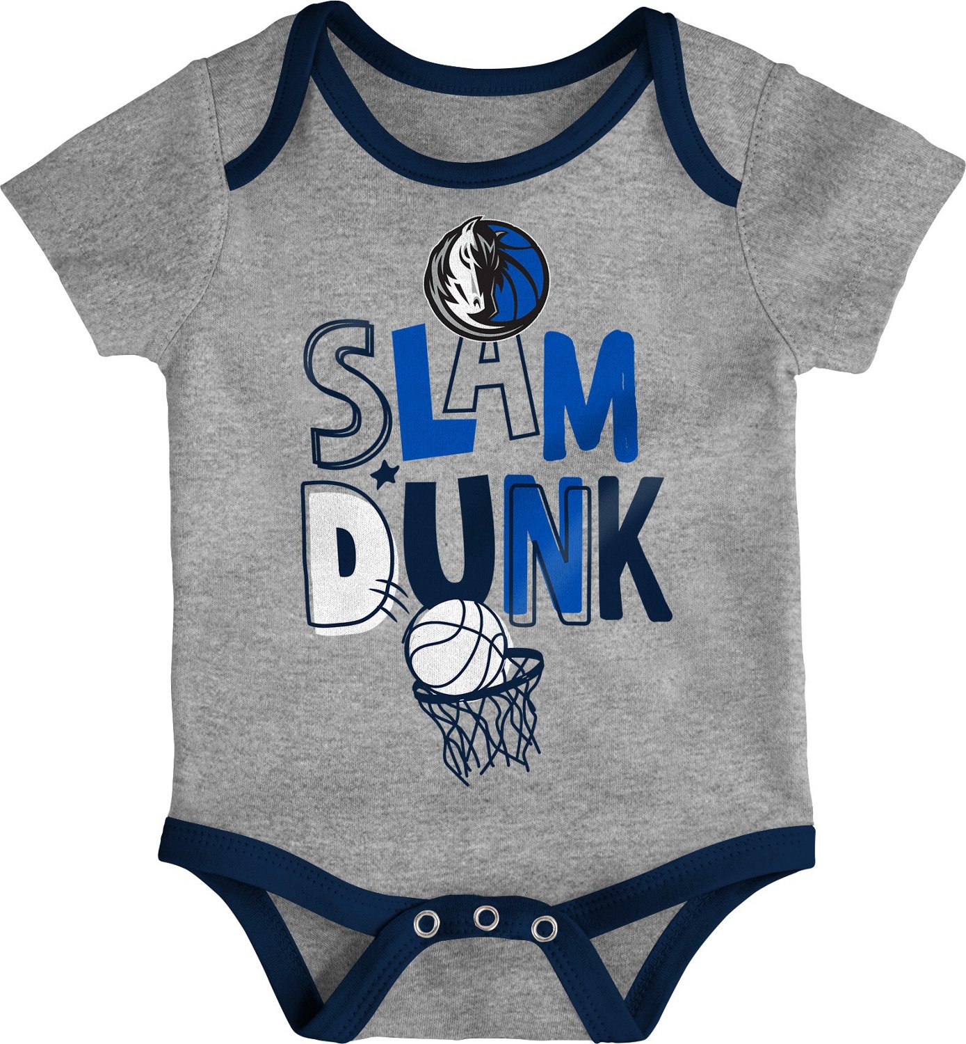 Outerstuff Infants' Dallas Mavericks Slam Dunk Short Sleeve Creeper Set 3-Pack - view number 4