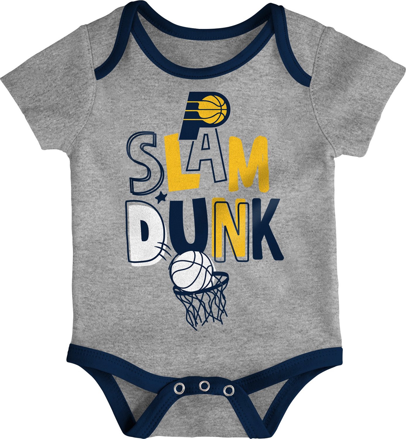 Outerstuff Infants' Indiana Pacers Slam Dunk Short Sleeve Creeper Set 3-Pack - view number 4
