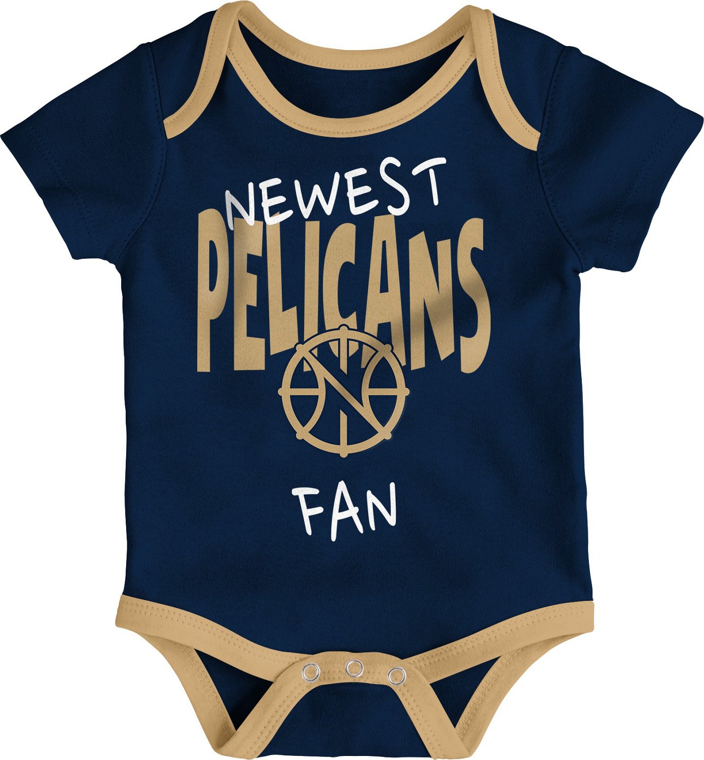 Outerstuff Infants' New Orleans Pelicans Slam Dunk Short Sleeve Creeper Set 3-Pack - view number 2